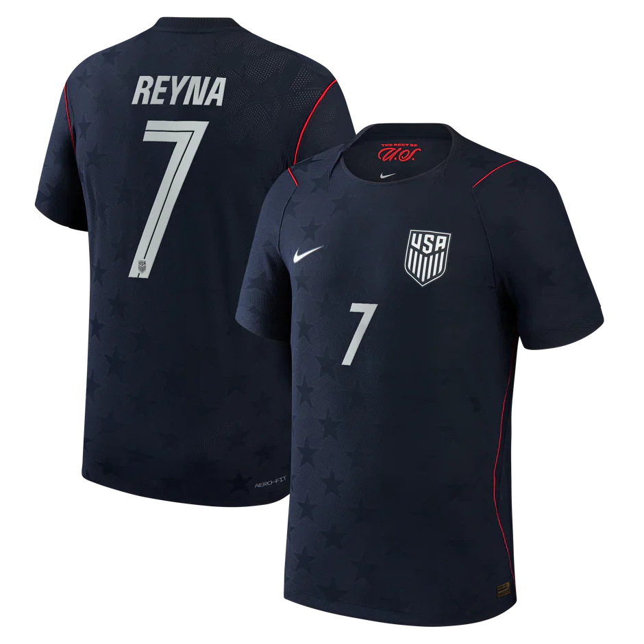 Camiseta de visitante Estados Unidos USA Copa Mundial 2026 - Reyna #7 Versión Aficionado