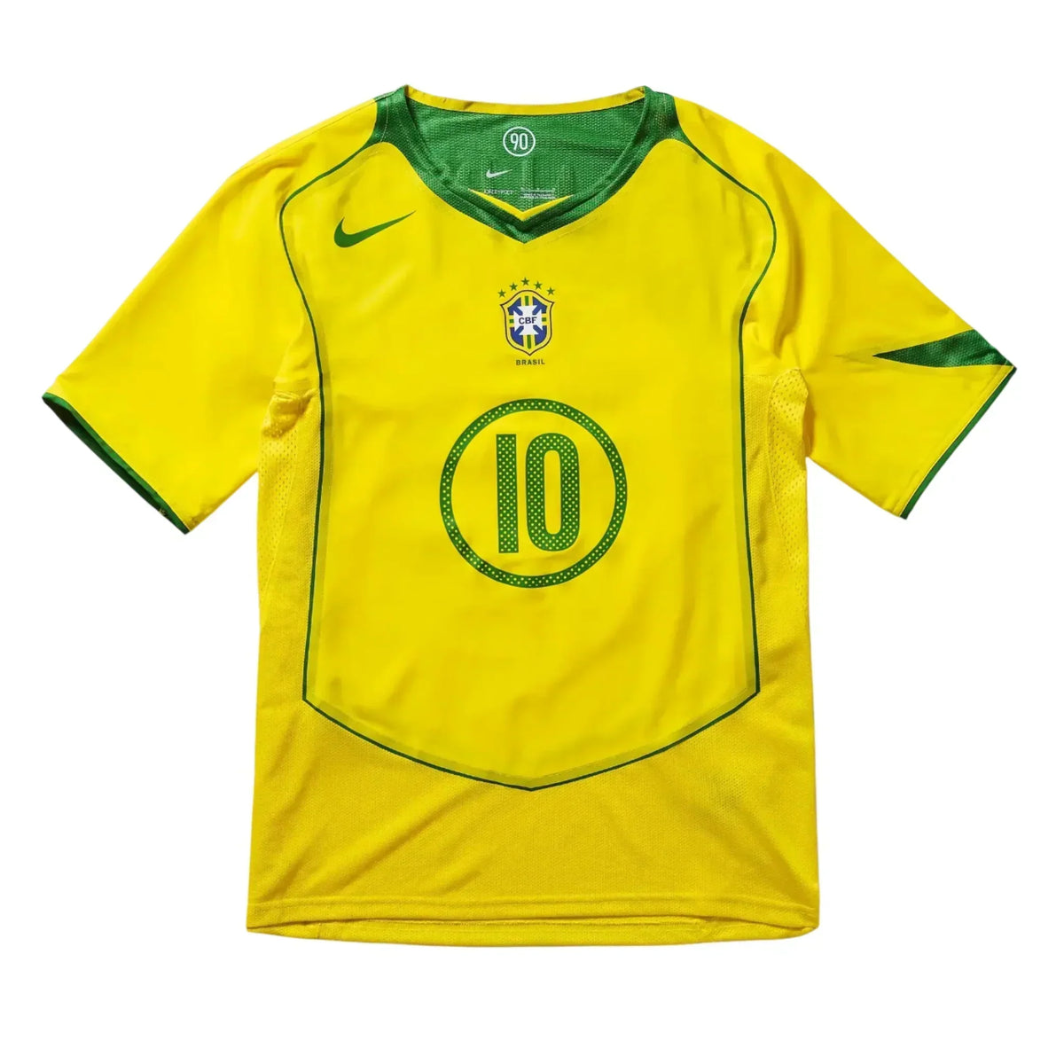 Camiseta de la Selección Brasileña 2004 I Fan Reedición Total 90 RONALDINHO 10
