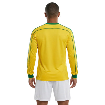 Camiseta retro de Brasil 1998 de manga larga para aficionado
