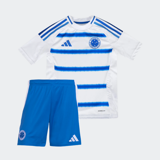 Kit infantil de visitante del Cruzeiro 2025/26 (versión aficionado)