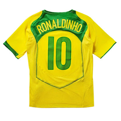 Camiseta de la Selección Brasileña 2004 I Fan Reedición Total 90 RONALDINHO 10