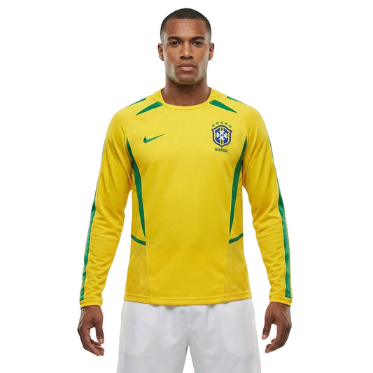 Camiseta Brasil 2002 I Retro Manga Larga Hombre