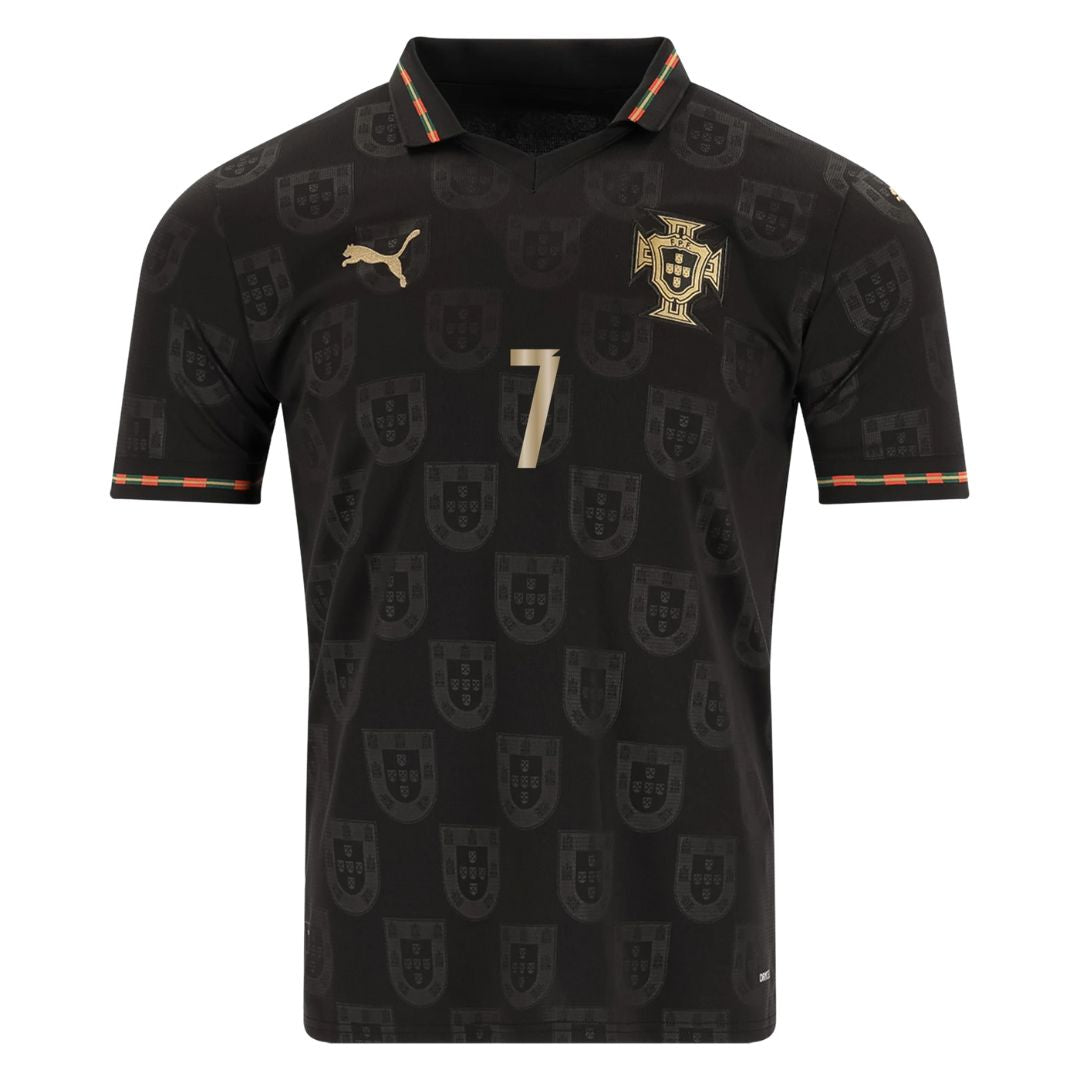 Camiseta de aficionado de Portugal para el Mundial 2026 Pantera Negra #7 Ronaldo