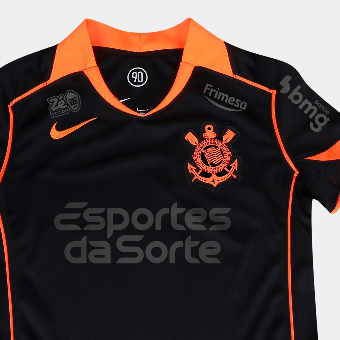 Camiseta de mujer Corinthians 2025/26 III de aficionado con patrocinadores