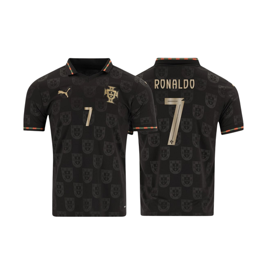Camiseta de aficionado de Portugal para el Mundial 2026 Pantera Negra #7 Ronaldo