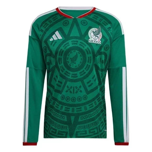 Jersey de visitante de México para la Copa Mundial 2026, versión aficionado, manga larga