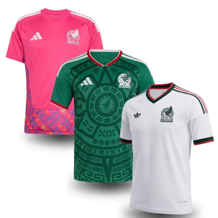 Pack de 3 para aficionados de la Copa Mundial de México 2026: Local, Visitante y Portero