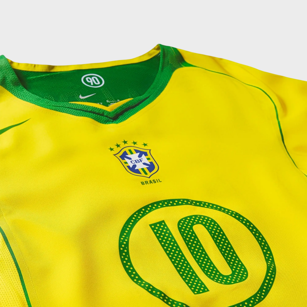 Camiseta de la Selección Brasileña 2004 I Fan Reedición Total 90 RONALDINHO 10