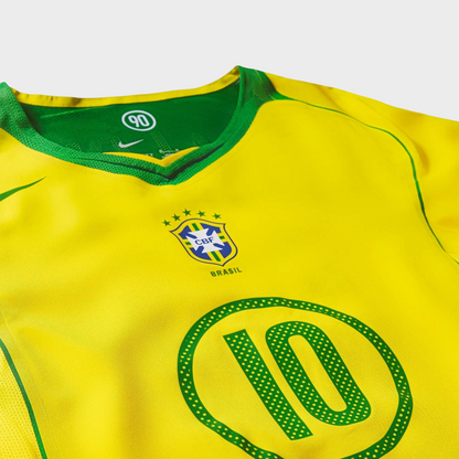 Camiseta de la Selección Brasileña 2004 I Fan Reedición Total 90 RONALDINHO 10